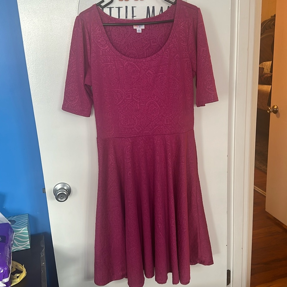 LuLaRoe magenta Nicole dress